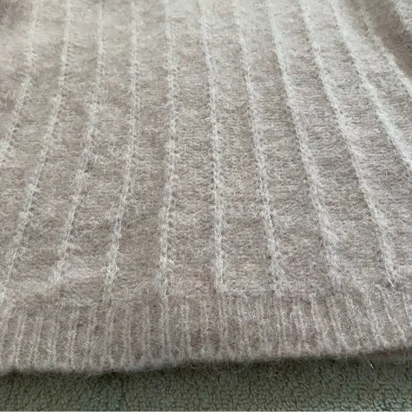 Sezane Antonetta Cardigan Sweater Jumper Powder Pink Merino Wool Mohair Medium - Picture 8 of 13